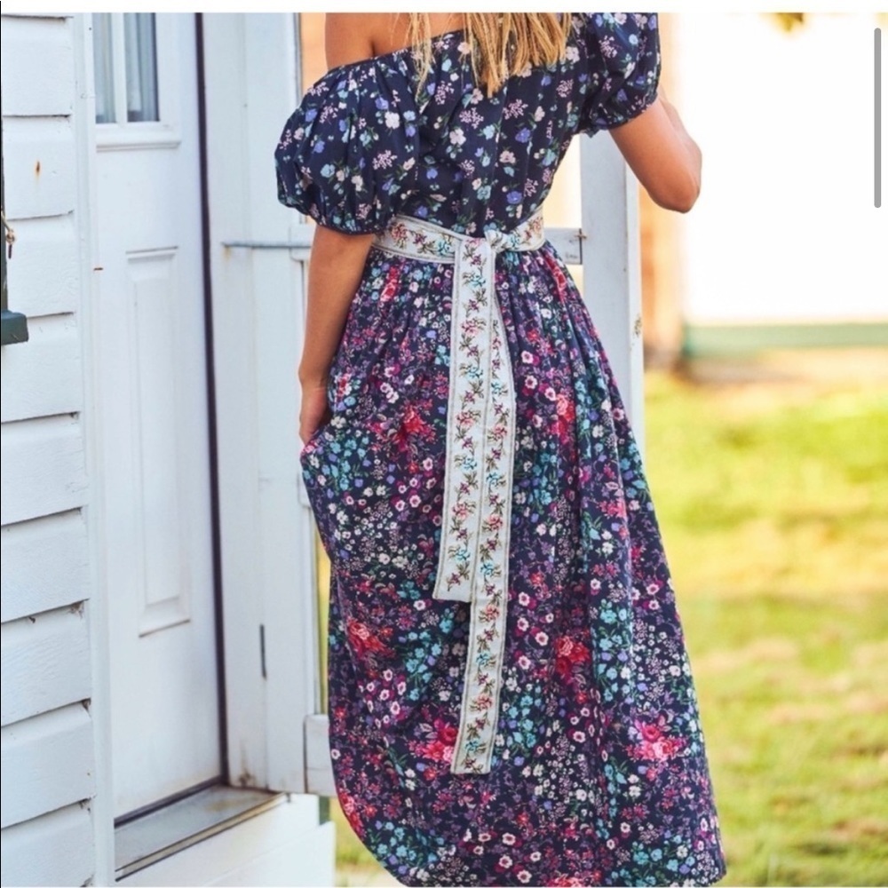 LoveShackFancy Lais Floral Puff Sleeve Dress - Picture 5 of 16